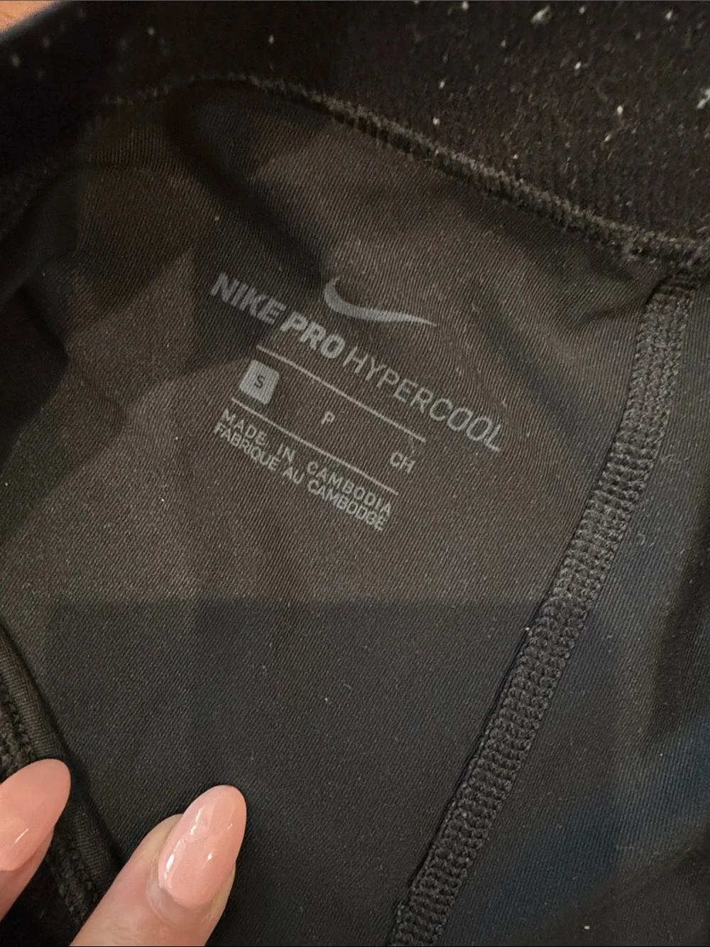 Women’s Nike Black Capri Leggings with Logo- Imperfections listed in photos! SM